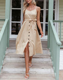 Vestido Midi Summer Com Botões