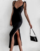 Vestido Midi Canelado