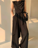 Macacão Polinésia com Amarração e Bolsos Laterais