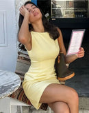 Vestido Curto Blu Estilo Regata