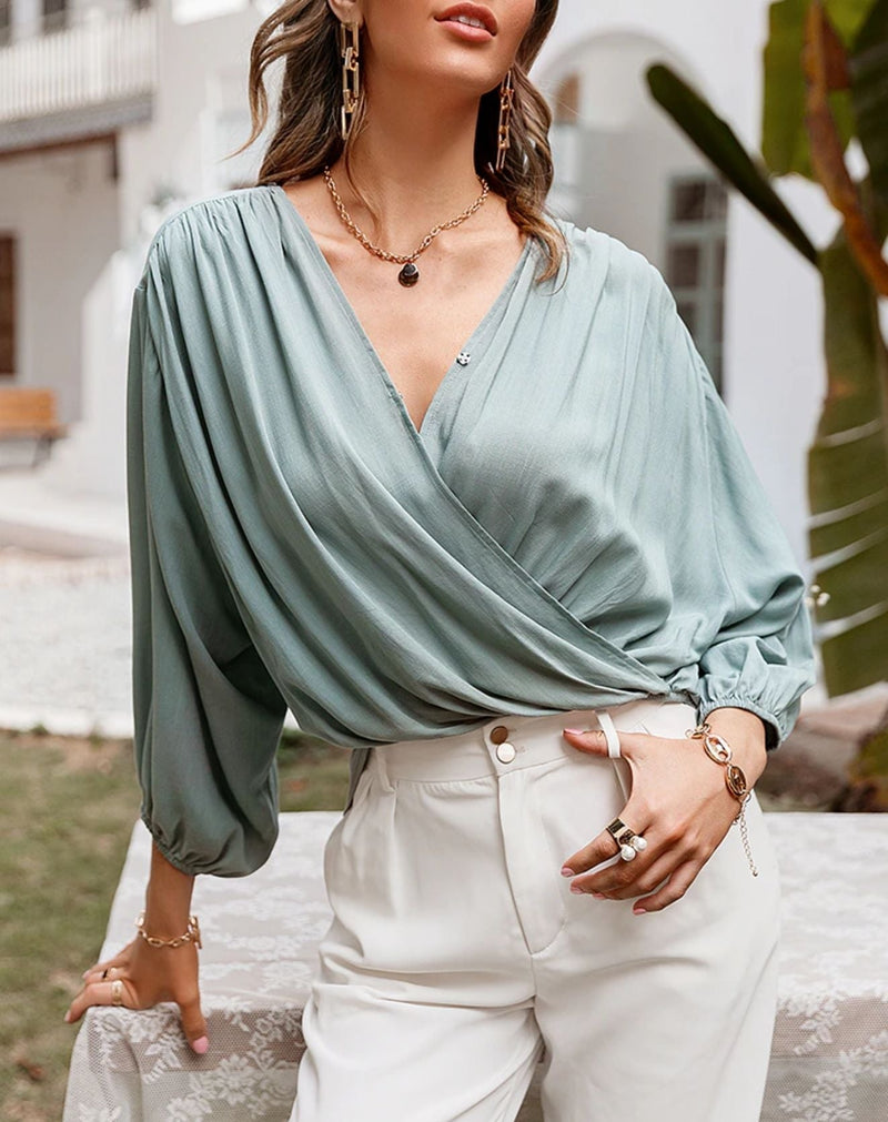 Blusa Puff Mangas Bufantes