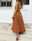 vestido midi elegante feminino bege preto branco
