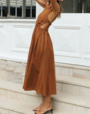 vestido confortável moda feminina cintura marcada
