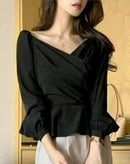 Blusa Steady com Mangas Longas e Decote V