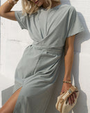 Vestido Midi Coimbra com Mangas