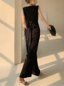 Macacão Polinésia com Amarração e Bolsos Laterais