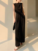 Macacão Polinésia com Amarração e Bolsos Laterais