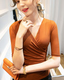 Blusa Roma Meia Manga Com Pregas