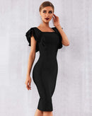 Vestido Midi Magnum Com Babados