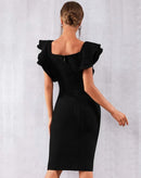 Vestido Midi Magnum Com Babados