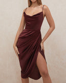 vestido midi alcinha moda feminina