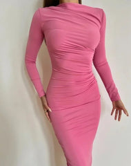 Vestido Longo Amanda com Franzido Frontal