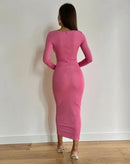 Vestido Longo Amanda com Franzido Frontal