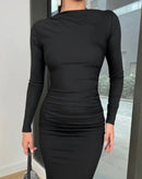 Vestido Longo Amanda com Franzido Frontal