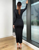 Vestido Longo Amanda com Franzido Frontal