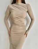 Vestido Longo Amanda com Franzido Frontal