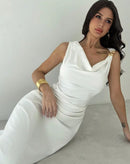 Vestido Midi Sophia Estilo Regata