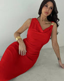 Vestido Midi Sophia Estilo Regata