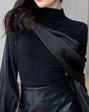 Blusa Kelly Transversal com Mangas Longas