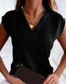 Blusa Napolitana com Mangas e Decote V