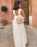 Vestido Longo Panini com Transpasse Frontal