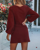 Vestido Curto Dallas Mangas Bufantes